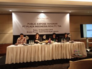 PT. Plaza Indonesia Realty Tbk. Gelar Public Expose tentang Pencapaian Kinerja Keuangan Tahun 2017