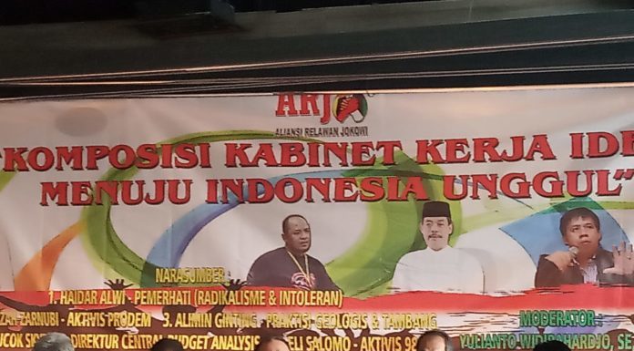 Aliansi Relawan Jokowi (ARJ) Gelar Diskusi Komposisi Kabinet Kerja Ideal Menuju Indonesia Unggul
