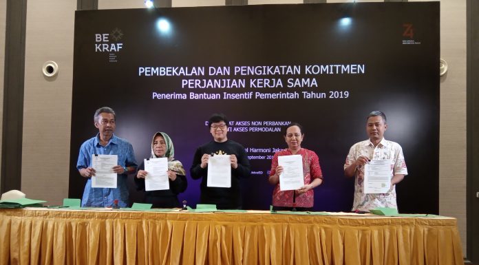 Bekraf Gelar Pembekalan dan Pengikatan Perjanjian Kerja Sama Penerima Bantuan Insentif Pemerintah Tahun 2019