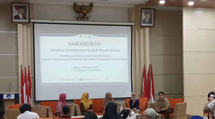 Yayasan Semai Jiwa Amini (SEJIWA) dan ID-COP (Indonesia Child Online Protection) Gelar Sarasehan “Advokasi Mengenai Perlindungan Anak di Ranah Online”.