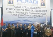 Rakernas Peradi 2019 di Surabaya Serukan Pertahankan Peradi Sebagai Wadah Tunggal (Single Bar)