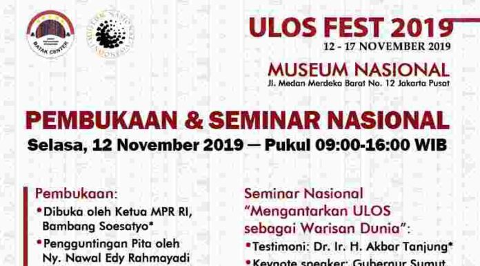 ULOS FEST 2019 Mengantarkan ULOS sebagai Warisan Dunia