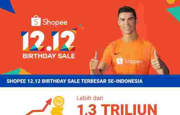 Shopee 12.12 Birthday Sale di Indonesia Catatkan Pencapaian Terbesar 1,3 Triliun Rupiah Gross Merchandise Value (GMV) dalam 24 jam
