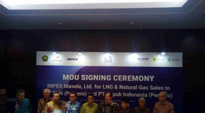 Nota Kesepahaman Suplai Gas PLN, Pupuk Indonesia dari Proyek LNG Abadi Ditanda Tangani