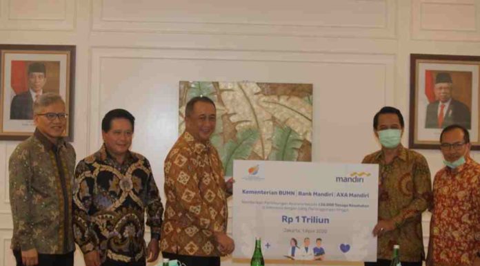 Sediakan Proteksi Jiwa 35 Ribu Tenaga Kesehatan, AXA Mandiri bersama Bank Mandiri & Kementrian BUMN Berikan Uang Pertanggungan hingga Rp 1 Triliun