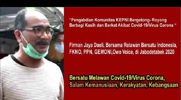 Pengabdian Komunitas Kepni Bergotongrorong Berbagi Kasih Dan Berkat Akibat Covid-19/Virus Corona