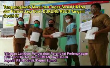 Tanggungjawab Moral Dan Tugas Sosial HKTNJ Dan Firman Jaya Daeli Dukung RSUD Tangani Covid-19