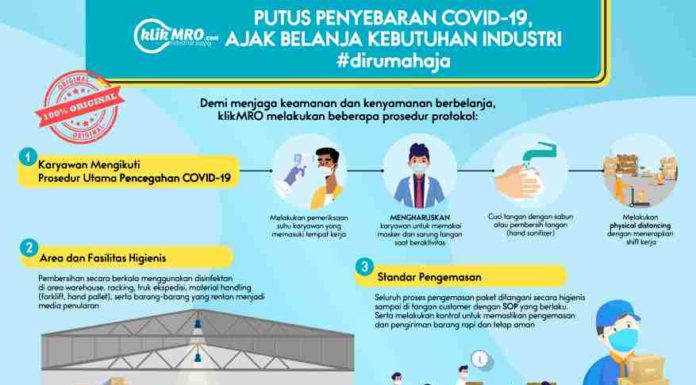 Putus Penyebaran COVID-19, klikMRO Ajak Belanja Kebutuhan Industri #dirumahaja