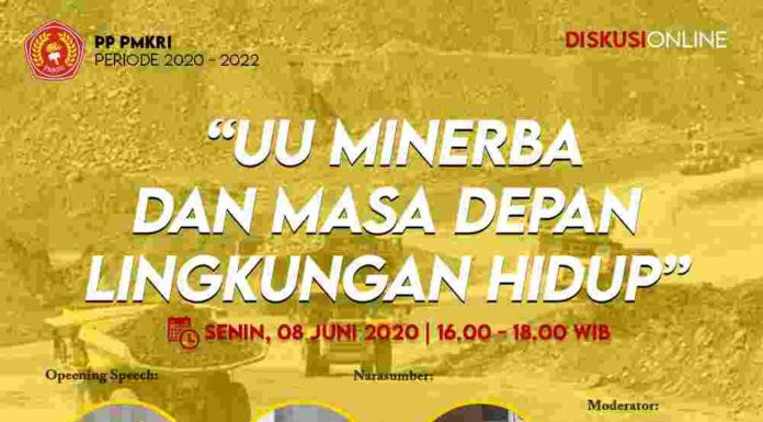 Diskusi Online PP PMKRI Mengenai UU Minerba dan Masa Depan Lingkungan Hidup
