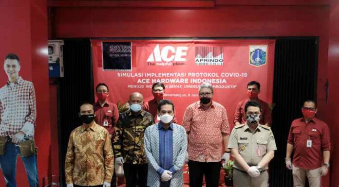 Kunjungan Kerja Kementerian Perdagangan RI, Pemprov DKI Jakarta dan APRINDO ke Toko ACE Dalam Rangka Simulasi Pelaksanaan Protap Covid-19