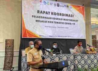 BNPB, Kemendikbud, dan Kemendagri bersama Pemprov Jawa Tengah Lakukan Monev Pelaksanaan KKN Tematik COVID-19 di Jawa Tengah