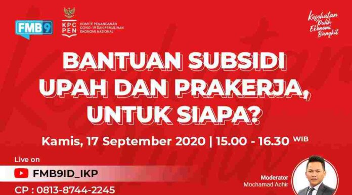 Hingga Pertengahan September Satgas PEN Salurkan Rp3,5 Triliun BSU