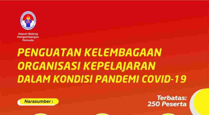 Kemenpora RI Gelar Pelatihan Penguatan Organisasi Kepelajaran Di Masa PANDEMI Covid-19