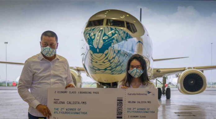 Jadi Juara, Karya Mahasiswi DKV UPH Hiasi ‘Hidung’ Pesawat Garuda Indonesia