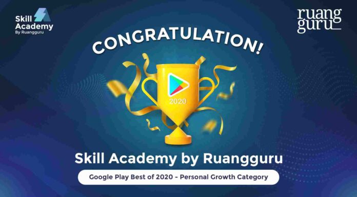 Digunakan Hampir 4 Juta Pengguna, Skill Academy by Ruangguru Raih Penghargaan Google Play Best of 2020