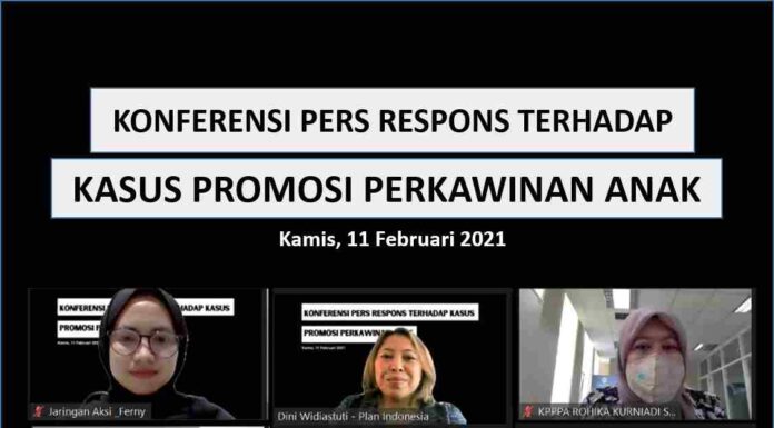Gerakan Masyarakat Sipil Untuk Penghapusan Perkawinan Anak Tegaskan Jasa Perkawinan Anak AishaWeddings adalah Kejahatan Terhadap Anak dan Perempuan