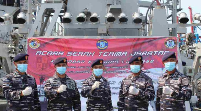 Komandan Satkor Koarmada I Pimpin Sertijab Dua Komandan KRI
