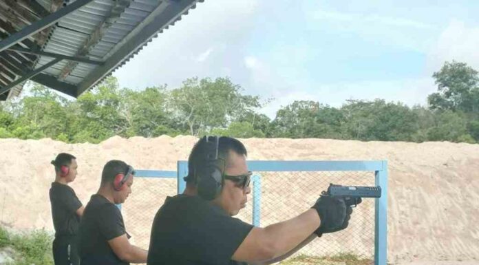 DANGUSKAMLA KOARMADA I LATIHAN MENEMBAK DI LAPANGAN AJU MANGGALA BHAKTI