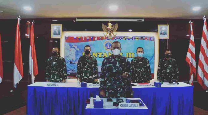 KOMANDAN LANTAMAL III HADIRI SOSIALISASI UNCLOS 1982 DI JAJARAN KOARMADA I TAHUN 2021