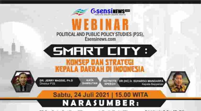 P3S akan Gelar Diskusi Virtual Sabtu 24 Juli 2021 Bahas Program “Smart City” Pemerintah