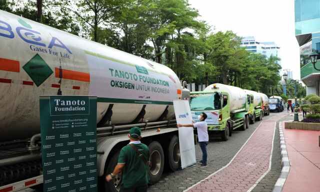 Pemerintah Terima bantuan 500 Ton Oksigen Cair dari Tanoto Foundation