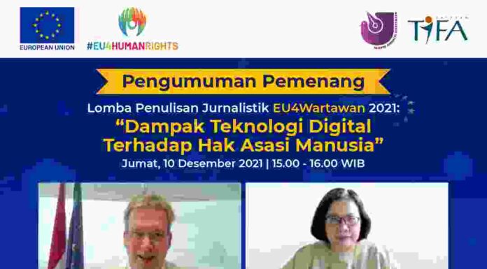 Uni Eropa, AJI dan TIFA Umumkan Pemenang Lomba Penulisan Jurnalistik EU4Wartawan 2021