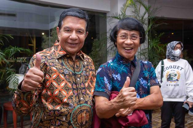 Kak Seto bersama Pak Raam Punjabi di Acara Gala Premiere Kuntilanak 3