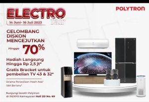 POLYTRON Ramaikan PRJ 2023, Mulai dari Elektronik hingga Motor Listrik Semua Ditawarkan dengan Harga Promo